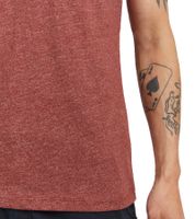 11 PROJECT Santo Herren Baumwoll-Shirt T-Shirt meliertes Sommer-Shirt mit Brusttasche 20715236 ME Schwarz, Rostrot oder Blau