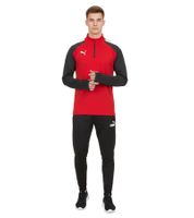 Sudadera PUMA Teamliga con cremallera de 1/4 para hombre, camiseta de entrenamiento sostenible con dryCELL, 657236 01, color rojo