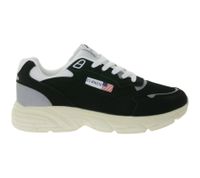 U.S. ATHLETIC Flag Men's Casual Sneakers with Overlay Look, Lace-Up Shoes, Black/White or Navy/White