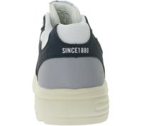 U.S. ATHLETIC Flag Men's Casual Sneakers with Overlay Look, Lace-Up Shoes, Black/White or Navy/White