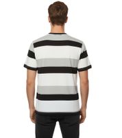 11 PROJECT Frankie Men's Cotton T-Shirt, Color-Blocking Summer Shirt 21301046ME Brown/White, Blue/White, or Black/White