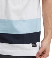 11 PROJECT Frankie Men's Cotton T-Shirt, Color-Blocking Summer Shirt 21301046ME Brown/White, Blue/White, or Black/White