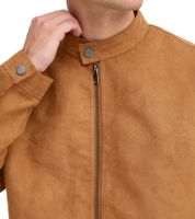 !SOLID Vamos Men's Faux Leather Jacket, Fashionable Transitional Jacket with Pockets 21301240ME in Toffee Brown or Black