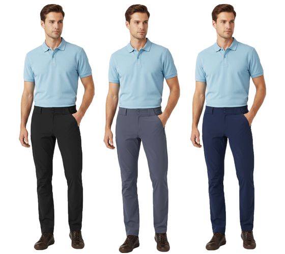 NORTH BEND Gerd Men's Outdoor Trousers, Water-Repellent Trekking Trousers, Hiking Trousers with W-PRO Weather Protection System 231162MMM Blue, Gray, or Black