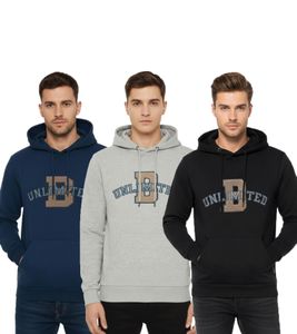Sweat à capuche BLEND pour homme en coton avec logo UNLIMITED 20717207 Noir, Gris ou Bleu