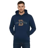 Felpa con cappuccio in cotone da uomo BLEND con logo UNLIMITED 20717207 Nero, Grigio o Blu