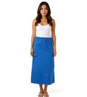 2er Sparpack Aniston CASUAL Damen Cargo-Rock Sommer-Rock Midi-Länge Baumwoll-Rock mit Gummizug 77100947 Blau