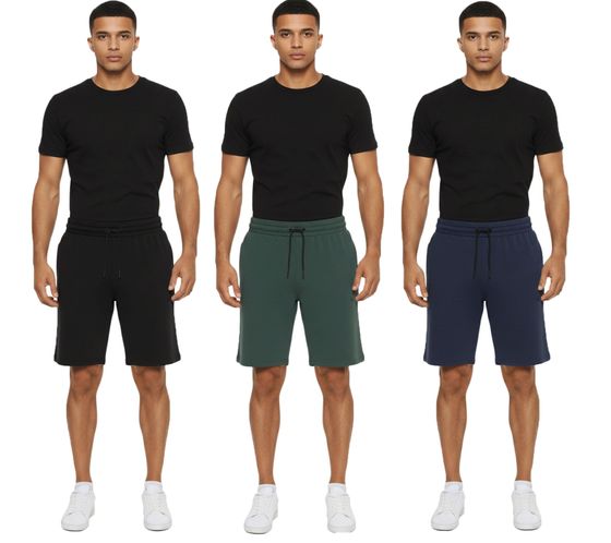 NORTH BEND Brendan Men's Sweat Shorts, Casual Bermuda Style with Viscose and Pockets 223450MMM Black, Green, or Blue