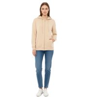 Felpa con cappuccio e zip da donna ZWILLINGSHERZ con tasche 46094-29 Beige