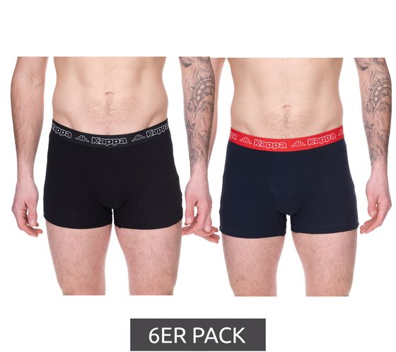 6-Pack Kappa Men's Boxer Shorts with Brand Logo and Lettering 351L1JW ADL Black/Blue/Red