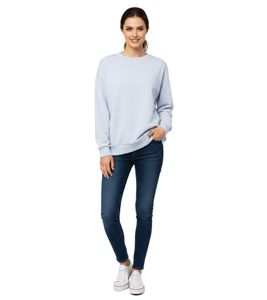 Maglione da donna ZWILLINGSHERZ, semplice maglione invernale con scollo rotondo, 46092-84 azzurro