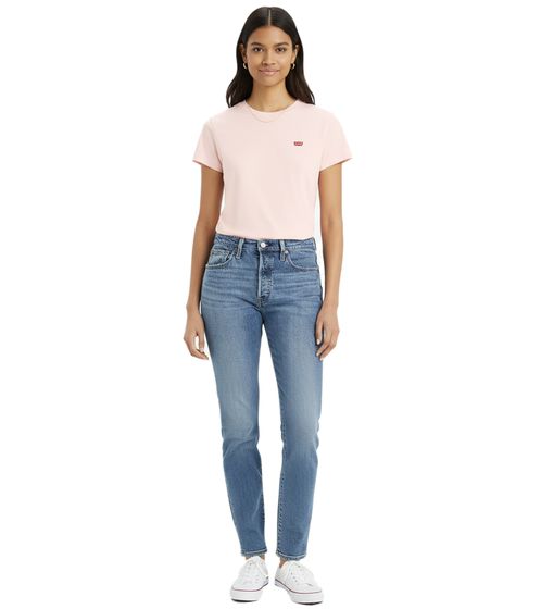 LEVI'S Perfect Tee Women's T-Shirt with Logo Patch Summer Shirt Cotton Shirt 39185-0323 Pink