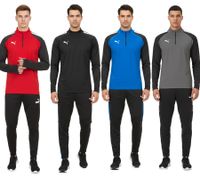 PUMA Teamliga 1/4 Zip Top Men's Sweatshirt Sustainable Training Shirt with dryCELL Sport Shirt 657236 Red, Blue, Black, or Gray