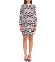 2-Pack Aniston CASUAL Women's Midi Dress with All-Over Print, Long-Sleeved Dress with Back Cutout 86478136 Green/Violet