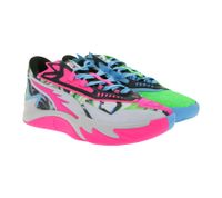 Dynamic PUMA Scoot Zero II NBA 2K Men's Basketball Shoes with NITRO FOAM and PWRTAPE Indoor Shoes 311349 01 Blue/Green/Pink/Multicolor