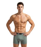 3-Pack PUMA Basic Boxer Shorts for Men, Cotton Underwear 100003547 001 Black/Grey Melange/Green