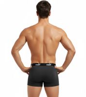 3-Pack PUMA Basic Boxer Shorts for Men, Cotton Underwear 100003547 001 Black/Grey Melange/Green