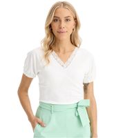 3-Pack Women's Short-Sleeve T-Shirt with Decorative Elements 944192 White