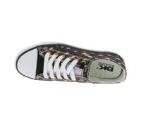 BRITISH KNIGHTS Master Lo Women's Low-Top Sneakers with Flamingo Print, Canvas Lace-Up Shoes B49-3721-01 Black