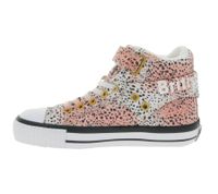 BRITISH KNIGHTS Roco Kinder Mid-Top Sneaker Schnür-Schuhe mit hoch- oder umklappbaren Schaft Teenager Mädchen B49-3726C-02 Weiß/Pink/Schwarz