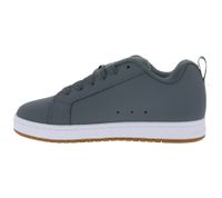 DC Court Graffik Men's Low Top Sneakers Skate Shoes with Ventilation Holes Genuine Leather Shoes 300529 Grey