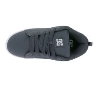 DC Court Graffik Men's Low Top Sneakers Skate Shoes with Ventilation Holes Genuine Leather Shoes 300529 Grey