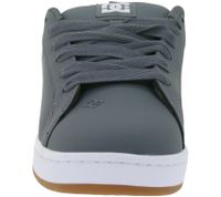 DC Court Graffik Men's Low Top Sneakers Skate Shoes with Ventilation Holes Genuine Leather Shoes 300529 Grey