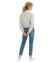 Giacca da donna lucida, bomber in raso, oversize, 913821, menta/oro