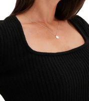 figurbetonender Damen Strick-Pullover mit Karree-Ausschnitt Alltags-Pullover 915030 Schwarz