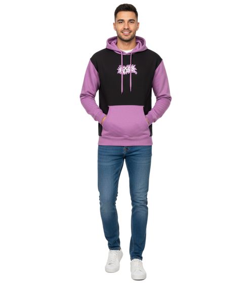 Hollister X Social Tourist Men's Hoodie with Social Tourist Print, Cotton Pullover 365-352-0015-641 Black/Purple
