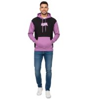 Hollister X Social Tourist Men's Hoodie with Social Tourist Print, Cotton Pullover 365-352-0015-641 Black/Purple