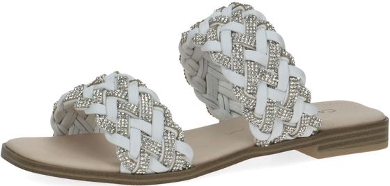 Fashionable CAPRICE mules, slip-on shoes for women 9-9-27103-20 167 White