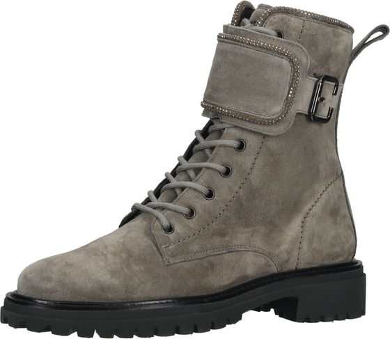 Modische paul green Stiefelette Schnürschuhe für Damen 9080-002 Grau