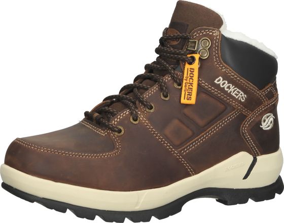 Comodi stivaletti Dockers by Gerli, scarpe stringate da uomo, 39OR103-402460, marrone