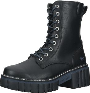 Botines cómodos MUSTANG, zapatos con cordones para mujer, 1447-506-9, color negro