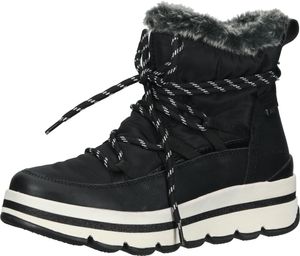 Comfortable Tom Tailor ankle boots, lace-up shoes for women, 4290401 00001, black