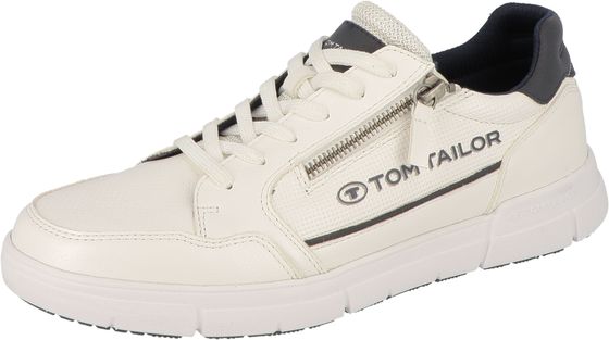 Eleganti sneakers da uomo Tom Tailor, scarpe con lacci 5382003 00002, bianche