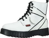 Botines Kickers versátiles, zapatos con cordones para mujer 910621-50 3 Blanco