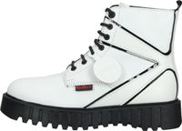 Botines Kickers versátiles, zapatos con cordones para mujer 910621-50 3 Blanco