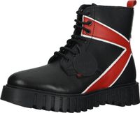 Botines Kickers cómodos, zapatos con cordones para mujer 910624-50 83 Negro
