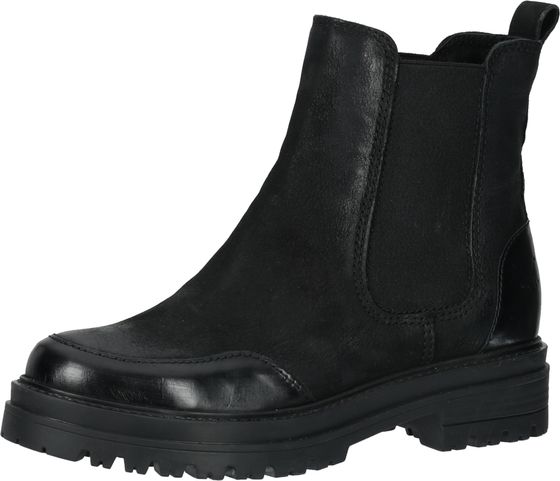 Elegante Sansibar Stiefelette Schlupfschuhe für Damen 1101069 01 Schwarz