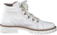 Trendy Paul Green ankle boots, lace-up shoes for women 9934-002, white