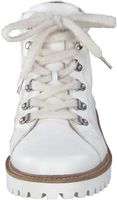 Trendy Paul Green ankle boots, lace-up shoes for women 9934-002, white