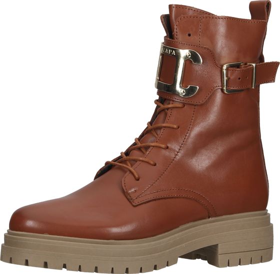 Bottines SCAPA Sporty à lacets pour femme, référence 21/6699 590, marron