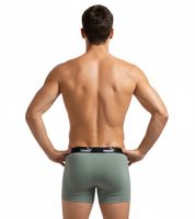 6er Pack PUMA Basic Boxer Herren Boxer-Shorts Baumwoll-Unterhose Unterwäsche 100003547 001 Schwarz/Grau-meliert/Grün