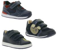 GEOX B Kleinkinder Sneaker mit atmungsaktiver Sohle Mid-Cut-Schuhe mit Klettverschluss und teils Echtleder Baby-Schuhe Rishon, Each oder Biglia Dunkelblau