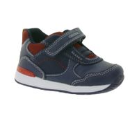 GEOX B Kleinkinder Sneaker mit atmungsaktiver Sohle Mid-Cut-Schuhe mit Klettverschluss und teils Echtleder Baby-Schuhe Rishon, Each oder Biglia Dunkelblau