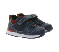 GEOX B Kleinkinder Sneaker mit atmungsaktiver Sohle Mid-Cut-Schuhe mit Klettverschluss und teils Echtleder Baby-Schuhe Rishon, Each oder Biglia Dunkelblau