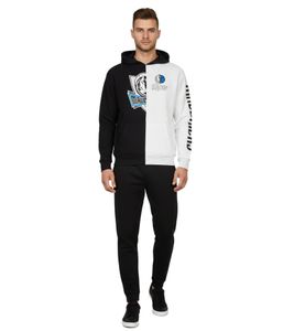 Hollister X NBA Dallas Mavericks Men's Hoodie with Team Logo Print, Cotton Pullover 322-221-1590-125, White/Black