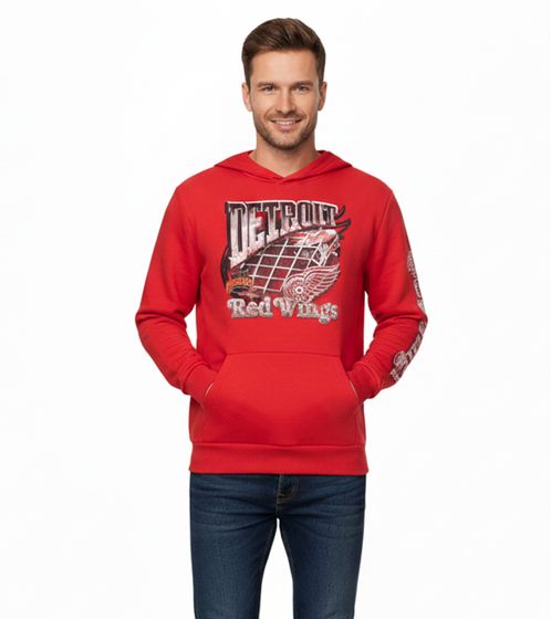 Hollister X NHL Detroit Red Wings Men's Hoodie with Team Logo Print, Cotton Pullover 322-221-1606-500 Red